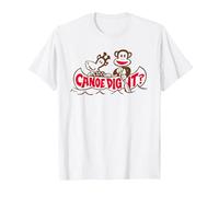 Paul Frank Julius The Monkey & Clancy Canoe Dig It T-Shirt, Men, White, 5X-Large