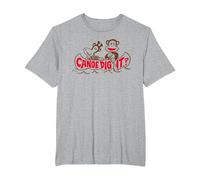 Paul Frank Julius The Monkey & Clancy Canoe Dig It T-Shirt, Men's Big and Tall, Heather Grey, 2X Tall