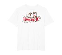 Paul Frank Julius The Monkey & Clancy Canoe Dig It T-Shirt, Men's Big and Tall, White, 5X Tall