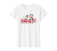 Paul Frank Julius The Monkey & Clancy Canoe Dig It T-Shirt, Women, White, Small