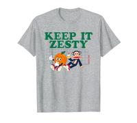 Paul Frank Keep It Zesty Orange Lemon Julius Monkey T-Shirt, Men, Heather Grey, Large