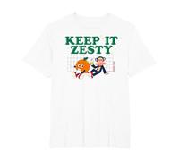 Paul Frank Keep It Zesty Orange Lemon Julius Monkey T-Shirt, Men's Big and Tall, White, 4X Tall