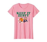 Paul Frank Keep It Zesty Orange Lemon Julius Monkey T-Shirt, Women, Pink, Medium