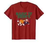 Paul Frank Keep It Zesty Orange Lemon Julius Monkey T-Shirt, Youth, Cranberry Red, Small