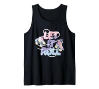 Paul Frank Let It Roll Rollerskates Bubble Text Tank Top