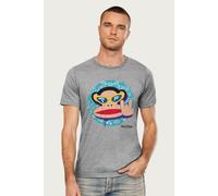 Paul Frank Men's Cool Julius The Monkey Devil Horns T-Shirt in Mid Grey | Size: Medium Paul Frank Mid Grey M