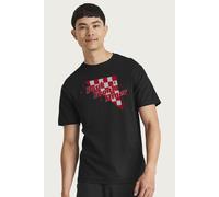 Paul Frank Men's Diner Red Chequered Tile T-Shirt in Black | Size: Small Paul Frank Black S