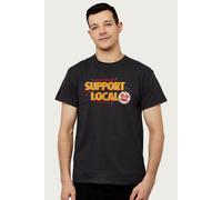 Paul Frank Men's Diner Support Local Julius Monkey Waiter T-Shirt in Black | Size: Large Paul Frank Black L