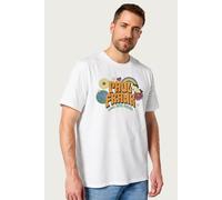 Paul Frank Men's Good Days Ahead 70s Hippy Flowers T-Shirt in White | Size: Medium Paul Frank White M