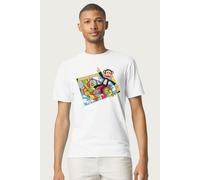 Paul Frank Men's Julius Clancy Worry Bear & Bob T-Shirt in White | Size: 2XL Paul Frank White 2XL