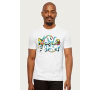 Paul Frank Men's Julius & Mika Cat Chunky Text T-Shirt in White | Size: Small Paul Frank White S