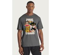 Paul Frank Men's Julius Mika Cat Clancy & Bunny T-Shirt in Charcoal | Size: XL Paul Frank Charcoal XL