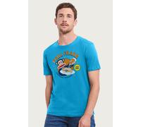 Paul Frank Men's Julius The Monkey Pancakes Huntington California T-Shirt in Mid Blue | Size: Large Paul Frank Mid Blue L