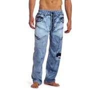 Paul Frank Men's Pa192 Under Disguise Generic Faux Denim Pajama Pant, Blue, Medium