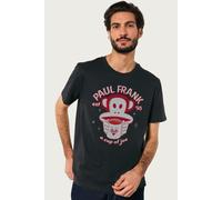 Paul Frank Men's Red A Cup Of Joe Coffee Julius Monkey T-Shirt in Black | Size: 2XL Paul Frank Black 2XL
