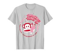 Paul Frank Red Julius Monkey Shaking Things Up Milkshake T-Shirt, Men, Silver Grey, XX-Large