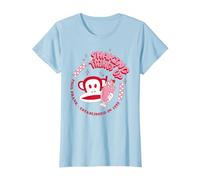 Paul Frank Red Julius Monkey Shaking Things Up Milkshake T-Shirt, Women, Baby Blue, X-Large