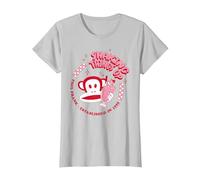 Paul Frank Red Julius Monkey Shaking Things Up Milkshake T-Shirt, Women, Silver Grey, 3X-Large