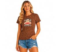 Paul Frank Womens Cotton Blend Short Sleeve Graphic Baby Tee | Soft Stretch Knit, Fitted Crop, Breathable Comfort, Fade-resistant Print, Easy Care Wash