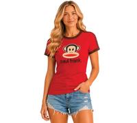 Paul Frank Womens Cotton Blend Short Sleeve Graphic Baby Tee | Soft Stretch Knit, Fitted Crop, Breathable Comfort, Fade-resistant Print, Easy Care Wash