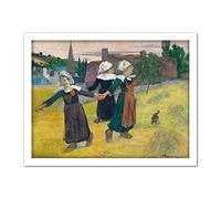 Paul Gauguin Breton Girls Dancing Pont Aven Large Framed Art Print Poster Wall Decor 18x24