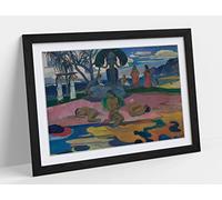 Paul Gauguin, Day Of The God Pink Framed Wall Art Print Picture - A4 - Black Frame