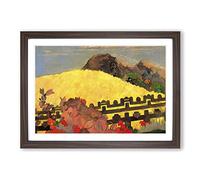 Paul Gauguin Landscape Framed Print | A2 Walnut Framed Wall Art | Ready to Hang | Modern Nature Picture | Living Room Bedroom Lounge Office
