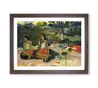 Paul Gauguin Nave Moe Classic Painting Framed Print | A3 Walnut Framed Wall Art | Ready to Hang | Classic Historical Picture | Living Room Bedroom Lounge Office