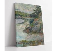 Paul Gauguin The Banks Of River Aven Canvas Wall Art Print Picture - 30 inch wide x 45 inch high (Frame Depth 30mm)