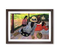 Paul Gauguin The Siesta Framed Print | A2 Walnut Framed Wall Art | Ready to Hang | Modern Nature Picture | Living Room Bedroom Lounge Office