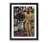 Paul Gauguin Themen Classic Painting Framed Print | A2 Black Framed Wall Art | Ready to Hang | Classic Historical Picture | Living Room Bedroom Lounge Office