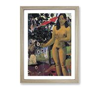 Paul Gauguin Themen Classic Painting Framed Print | A3 Oak Framed Wall Art | Ready to Hang | Classic Historical Picture | Living Room Bedroom Lounge Office