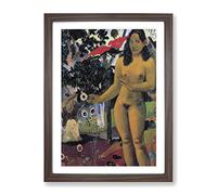 Paul Gauguin Themen Classic Painting Framed Print | A3 Walnut Framed Wall Art | Ready to Hang | Classic Historical Picture | Living Room Bedroom Lounge Office