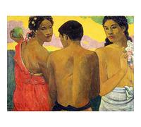 Paul Gauguin Three Tahitians Large Art Print Poster Wall Decor Premium Mural