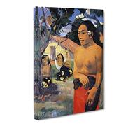 Paul Gauguin Where Are You Going Classic Painting Canvas Wall Art Print Ready to Hang, Framed Picture for Living Room Bedroom Home Office Décor, 24x16 Inch (60x40 cm)