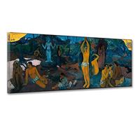 Paul Gauguin-Where Do We Come From What Are We Where Are We Going Canvas Wall Art Poster Home Decor Ready to Hang(50x125cm 20"x49",Framed)