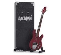 Paul Gray [Slipknot]: Miniature Guitar Replica - Music Gifts - Handmade Ornamental 1/4 Scale - Includes a Display Box, Name Tag and Miniature Guitar Stand