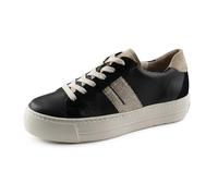 Paul Green 5330-03 | Black Leather/Suede/Nubuck | Womens Chunky Sole Casual Trainers 4 S Suede Black