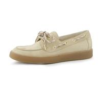 Paul Green Women's Lace-Up Shoes 1185-018 in Beige Suede Leather, beige, 4.5 UK