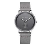 PAUL HEWITT Men's Stainless Steel Breakwater Iron Grey Watch Leather Strap Silver Men's Watch Grey Dial