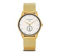 Paul Hewitt Unisex Quartz Watch with White Dial Analogue Display and Gold Stainless Steel Strap PH-M1-G-W-4M