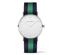 Paul Hewitt Unisex Quartz Watch with White Dial Analogue Display and Multicolour Nylon Strap PH-SA-S-St-W-NG-20