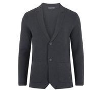 Paul James Knitwear Mens 100% Cotton Deconstructed Knitted Blazer (UK, Alpha, S, Regular, Regular, Anthracite)
