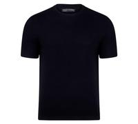 Paul James Knitwear Mens 100% Ultra Fine Cotton Knitted T-Shirt (UK, Alpha, S, Regular, Regular, Black)