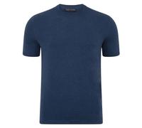 Paul James Knitwear Mens 100% Ultra Fine Cotton Knitted T-Shirt (UK, Alpha, S, Regular, Regular, Blue Melange)