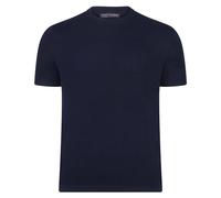 Paul James Knitwear Mens 100% Ultra Fine Cotton Knitted T-Shirt (UK, Alpha, XL, Regular, Regular, Navy)