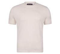 Paul James Knitwear Mens 100% Ultra Fine Cotton Knitted T-Shirt (UK, Alpha, XXL, Regular, Regular, Ecru)