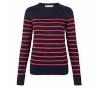 Paul James Knitwear Womens Ultra Fine Cotton Breton Crew Neck Jumper (UK, Alpha, S, Regular, Regular, Redna)