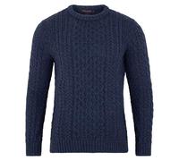 Paul James Mens Fisherman's British Wool Cable Jumper (Denim, M)