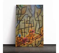 Paul Klee Conquest of The Mountain Canvas Print | Gallery Wrapped 30mm Frame Wall Art | 30x20 inches | Ready to Hang | Modern Landscape Picture | Living Room Bedroom Lounge Office